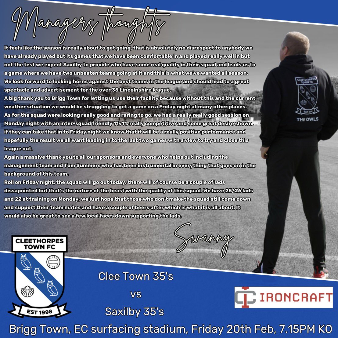Cleethorpes Town over 35’s tweet media