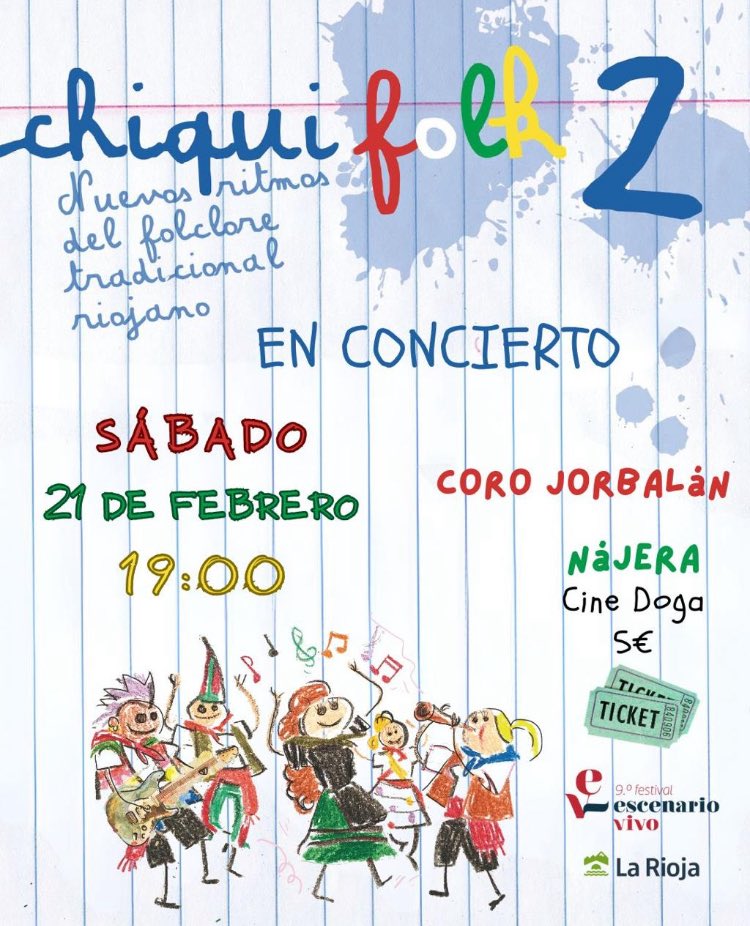 Este sábado llevamos a Nájera nuestro espectáculo de Folklore para toda la familia!! No os lo podéis perder!! <a href="/DaGaRuMusic/">David García Rubio</a> <a href="/escenariovivo/">Escenario Vivo</a> <a href="/lariojaorg/">Gobierno de La Rioja</a>