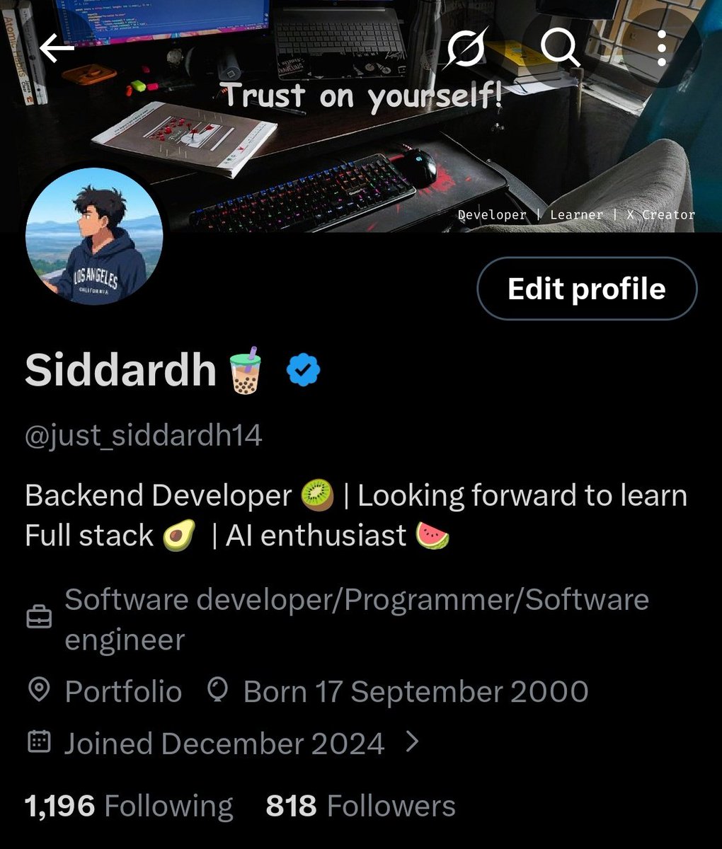 Siddardh🧋 (@just_siddardh14) / Posts / X