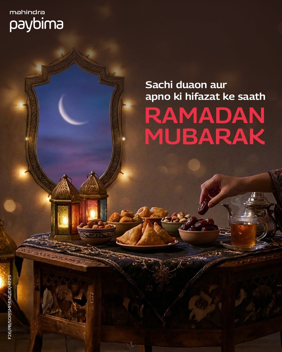 May this Ramadan bring peace to your heart and protection to your loved ones.
Ramadan Mubarak.

#Paybima #SahiAdviceSahiInsurance #Insurance #Ramadan