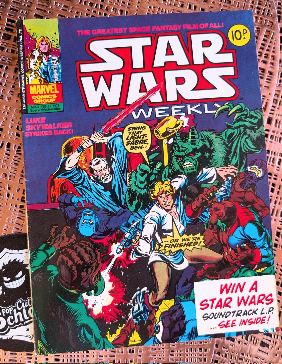 It's another UK Weekly Wednesday on PCS! From this week in 1978, here's the third issue of what is, IMHO, the greatest of all Marvel UK weeklies, Star Wars Weekly! Forget that loads of what's going on on the cover doesn't add up and just lose yourself in its vintage glory!