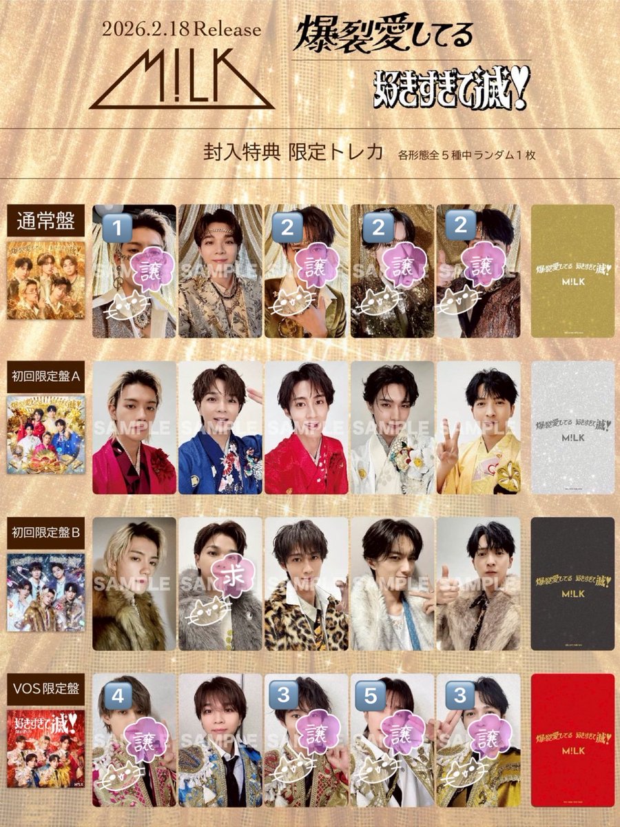 M!LK 爆裂愛してる 好きすぎて滅❣️ 封入特典トレカ交換 🌟譲 ） 佐野