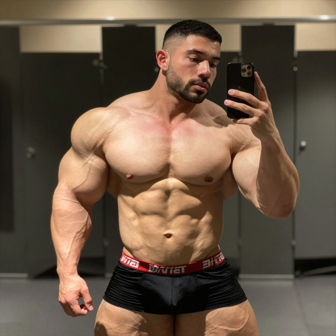 Gym selfie 🤳💪

#aiart #bodybuilding #aimuscle #handsome #male #muscular #muscle #bodybuilder #bodybuildingart #virtualmuscles #gayart