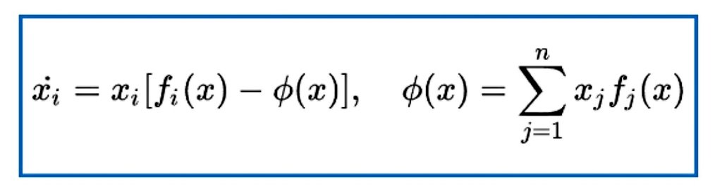 進化ゲーム理論の非線形微分方程式に関する備忘録。 ここで、ゲーム