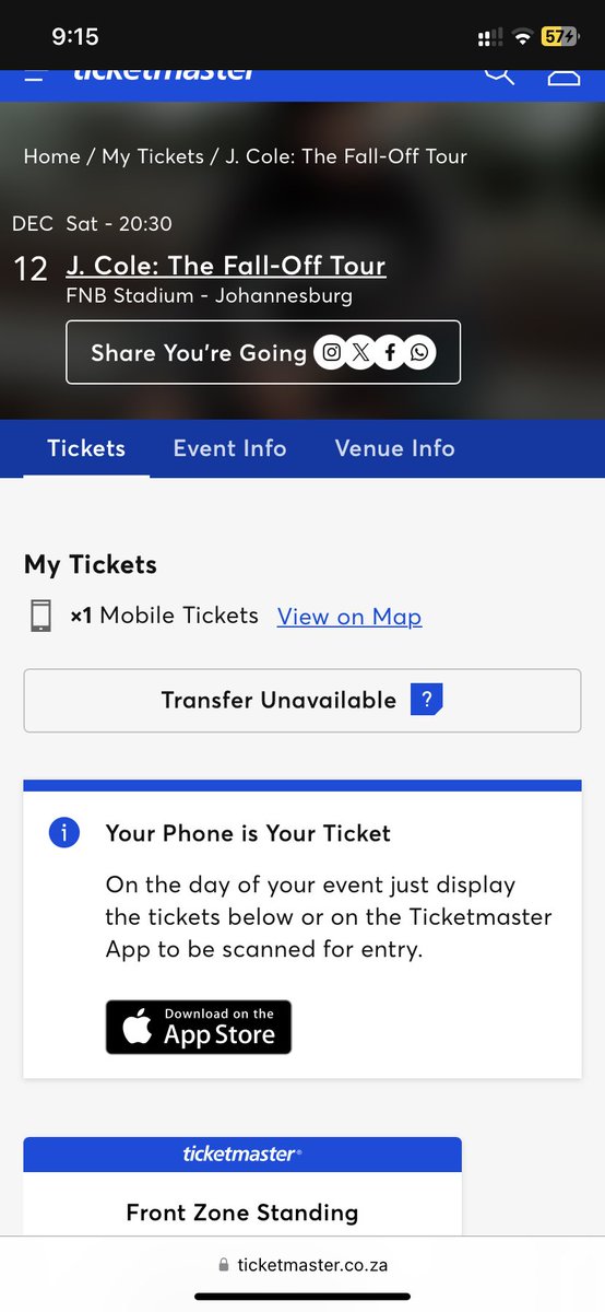 TICKET SECURED !!!!! I’m seeing J Cole in Jozi🇿🇦 in DECEMBER 😭😭🙏🏾
