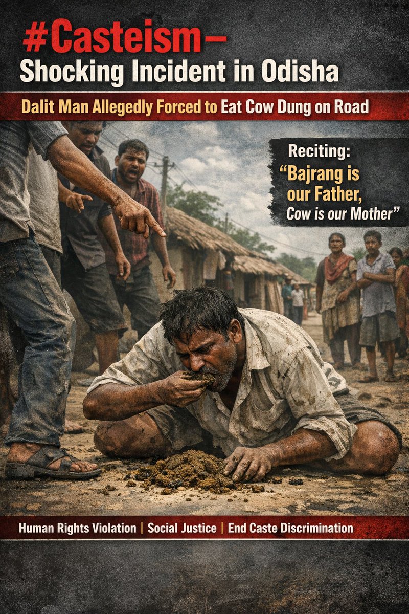 #Casteism Humiliation in the name of religion is not faith — it’s abuse. Raise your voice against caste discrimination. Silence protects the oppressor. #SocialJustice #EqualityForAll #DalitLivesMatter #Odisha