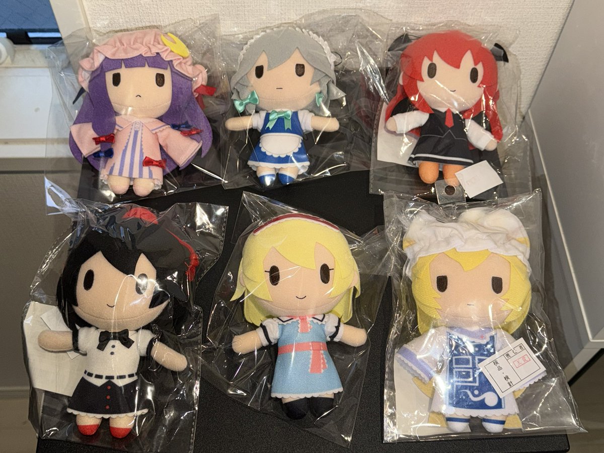 数日前、色々購入した東方のぬいぐるみが全て届きました ミニ