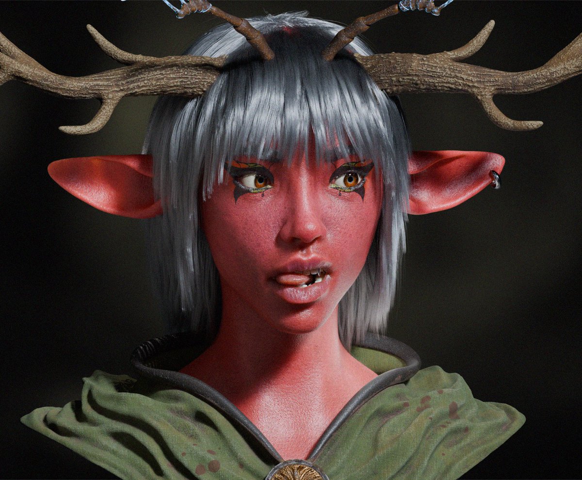 ClaudeWallace_'s tweet photo. Meet Zoey. Yet another passion project i've been sitting on for quite some time. finally felt ready to share with the world. Rendered in Blender Cycles.

 #cg #render  #visual #blender #rendering #blender3d #cgi #3dmodeling #maya #blendercommunity #3dmodel #3dartist #zbrush https://t.co/CEpDxzZzA4