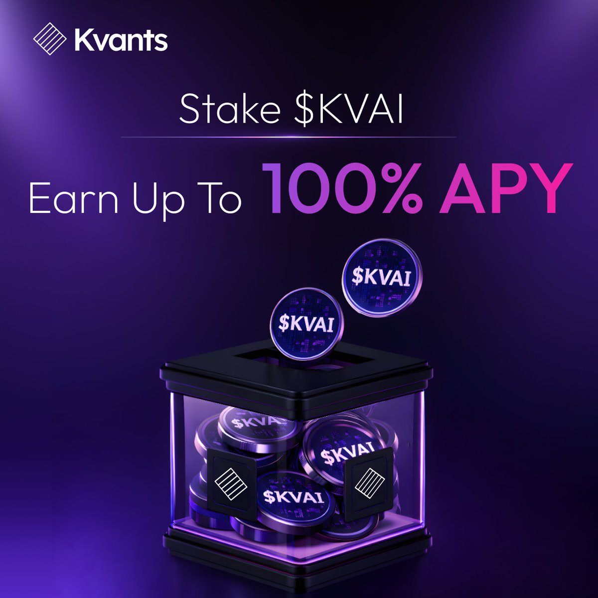 KvantsAI's tweet photo. Stake $KVAI on @KvantsAI and earn up to 100% APY while unlocking access to our VIP Tiers on #Kvant ecosystem.
Alongside #KVAI staking yield, VIP members get access to advanced, professionally engineered trading strategies built for consistent performance and disciplined risk management.
With even the FREE Tier strategy delivering up to 42% APY, staking KVAI gives you access to a more refined, institutional-grade framework built for smart, long-term investment
Stake $KVAI: https://t.co/gyLNecz5Cn
