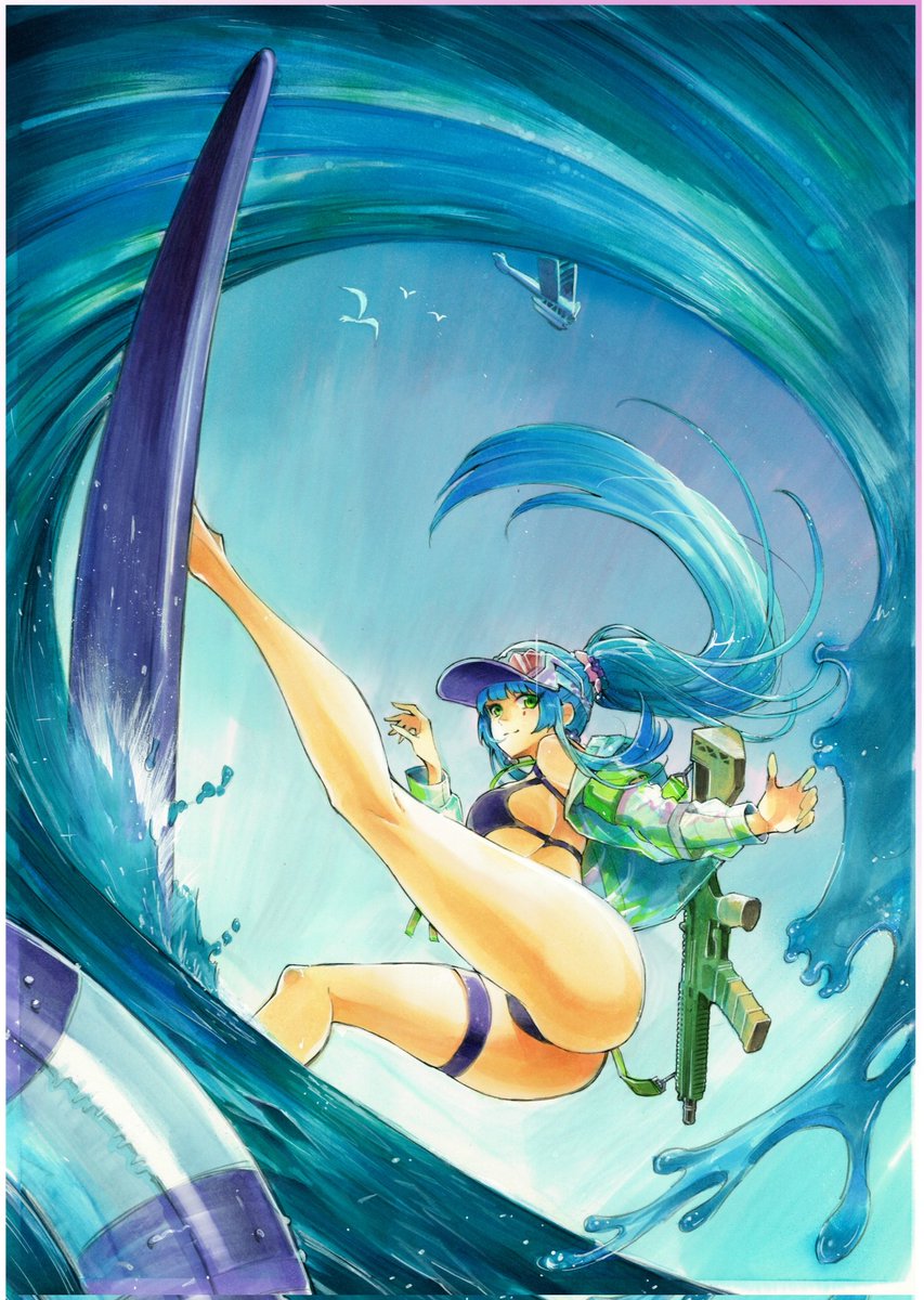 RO_YOSHIMIYA's tweet photo. #klukai #girlsfrontline2 summer skin a3 size https://t.co/0atzz87edW