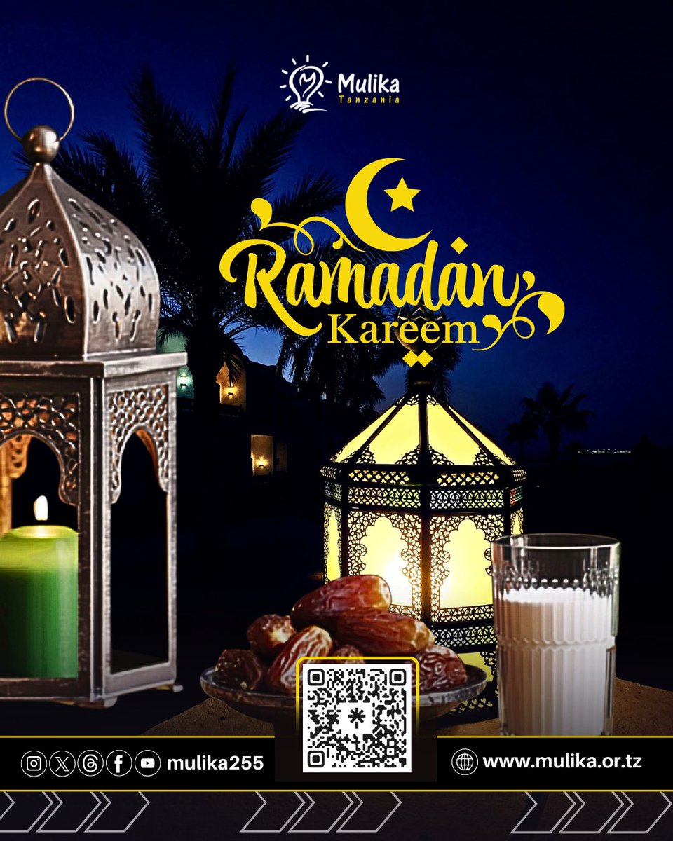 Allah aikubali saumu na ibada zetu, atusamehe makosa yetu, na atujalie rehema Zake katika mwezi huu wenye baraka.

Tunawatakia Ramadhani yenye amani na baraka tele.

#RamadhanMubarak | #Mulika255