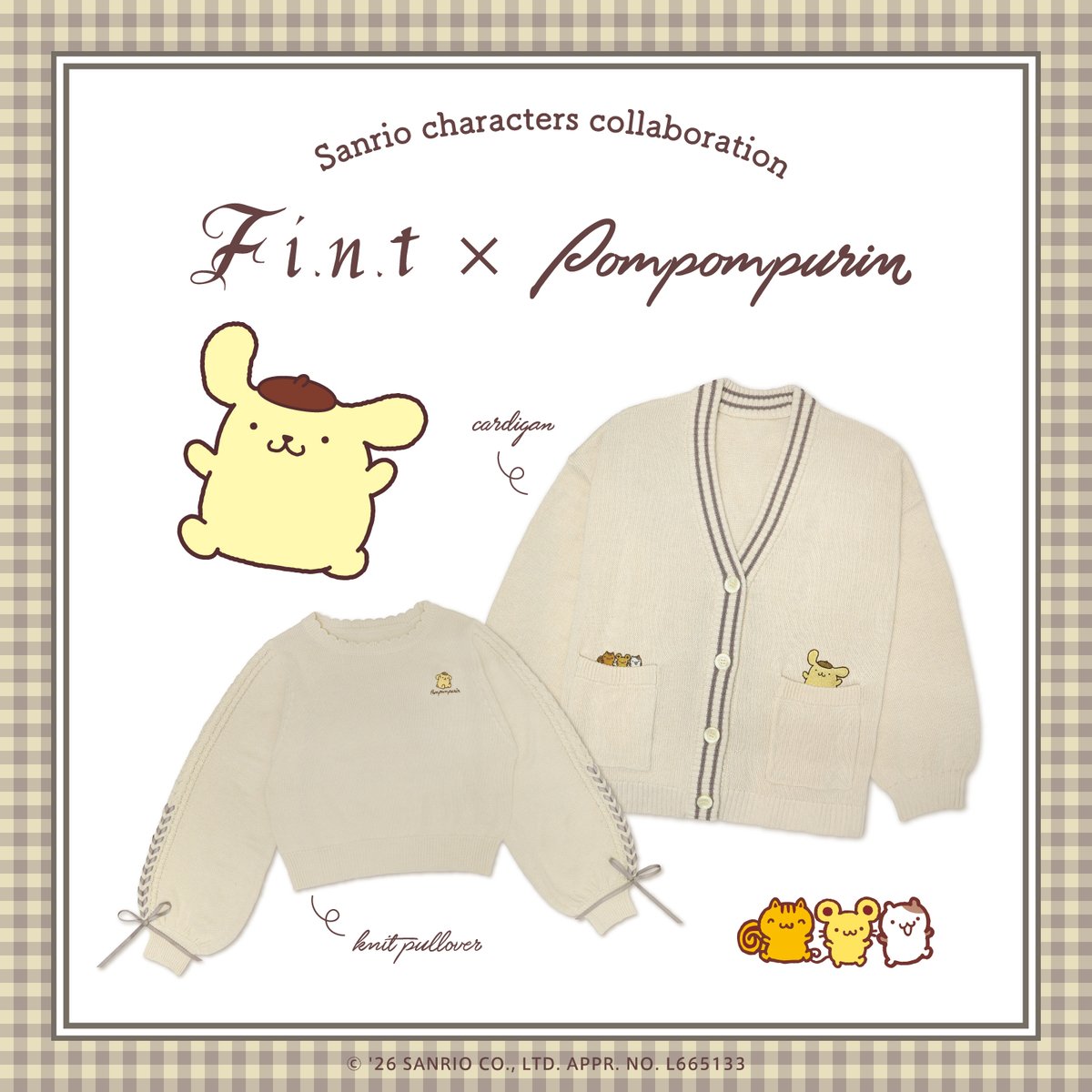 KBF - ぼむちゃん様♡専用 新品タグ付◉フリンジMIXニット KBF アイボリー 𝙵 𝚒.𝚗.𝚝 × 𝙿𝚘𝚖𝚙𝚘𝚖𝚙𝚞𝚛𝚒𝚗 ポムポムプリン30周年を記念