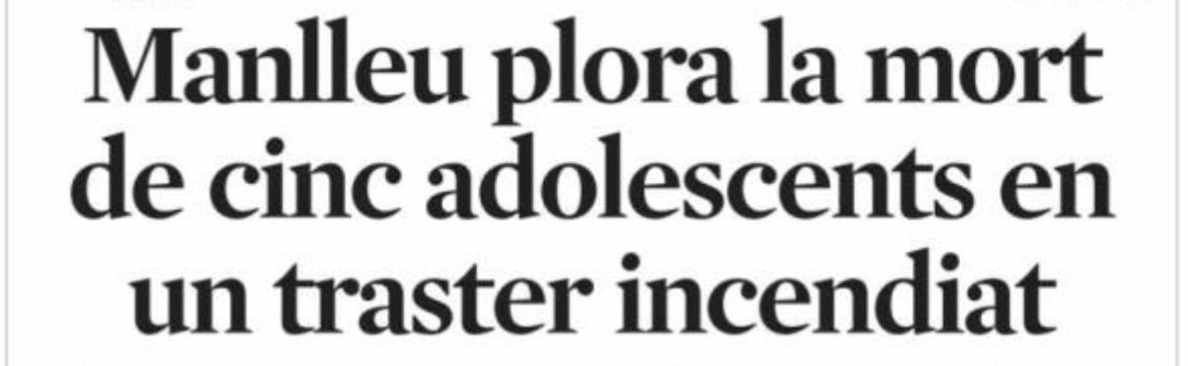 La meva pregària pels joves morts a Manlleu, ACS, i el meu condol a les seves famílies.