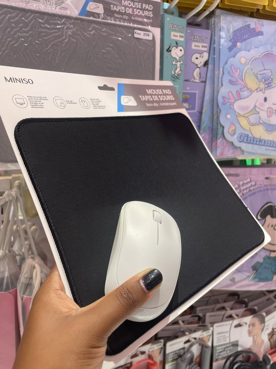 MinisoKE's tweet photo. Don’t let your mouse suffer 🤭💔 We got you 

📍Available at all Miniso Branches 

Mouse Pad~ Price range 💰 Ksh. 359- Ksh. 599
Mouse ~ Price range 💰 Ksh. 659- Ksh. 1,219

#lifeisforfun #minisokenya https://t.co/iUvxHn0h08