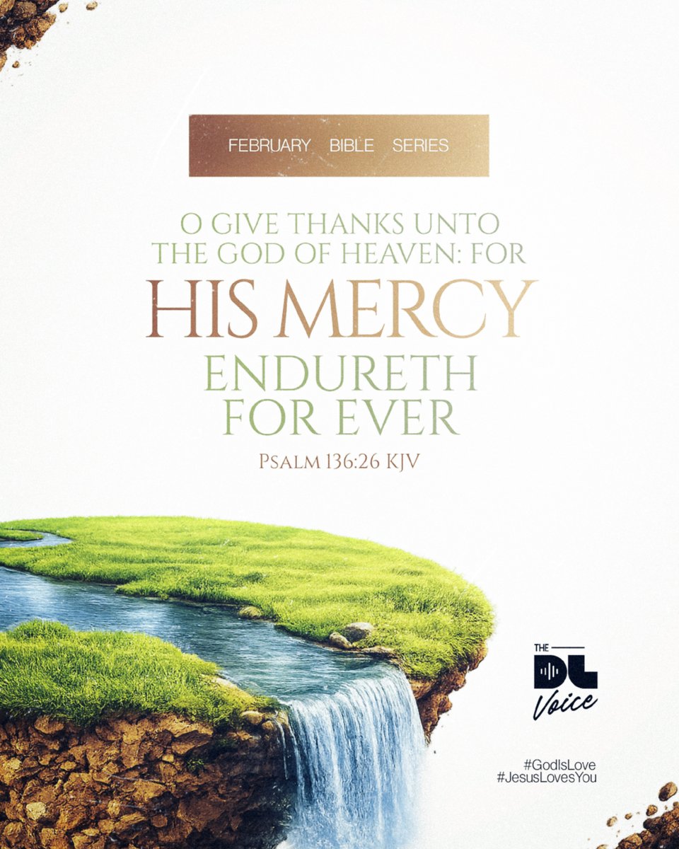 TheDLvoice's tweet image. God’s mercy didn’t expire overnight.
It endures forever.

#WhatIsLove
#GodIsLove
#JesusLovesYou