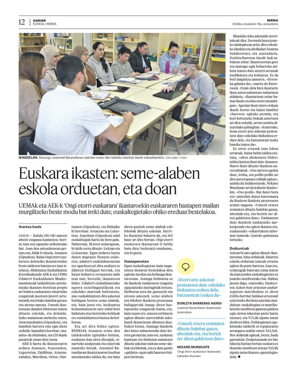 Euskara ikasten seme-alaben ikasorduetan eta doan.

Euskara ikastea irisgarria izan behar duelako herritar guztiengana iritsi nahi badugu. 

Eta elkarlanean 
<a href="/uema_eus/">UEMA</a> eta <a href="/AEK_eus/">AEK-KORRIKA</a> artean.