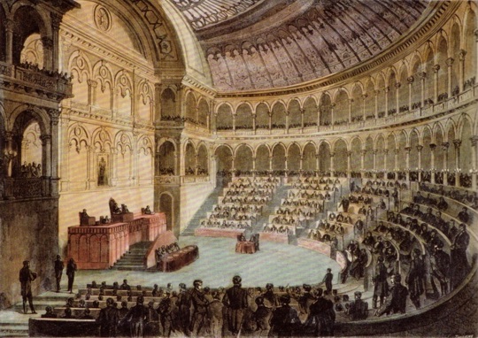 mariobianchi18's tweet image. Il #18febbraio 1861 a Torino si riunisce il primo #Parlamento dell'Italia unita. Un'aula gremita accolse, al grido Viva il re d'Italia, Vittorio Emanuele II. Il primo compito dell'assemblea fu di approvare la legge istitutiva del Regno d'Italia, promulgata il successivo 17-3.