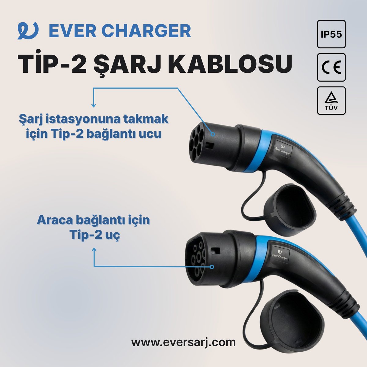 eversarj's tweet photo. 10 METRE EVER CHARGER TİP-2 ŞARJ KABLOSU

Esneklik ve erişim dengesi.

Garajda park pozisyonu değişiyorsa ya da şarj cihazı biraz uzaktaysa 10 metre ideal çözümdür.
Detaylar
https://t.co/F3dUl2bNbQ
https://t.co/xNw4Scxvyq

#tip2kablo #evercharger #evşarj https://t.co/kuRKv4oLjg
