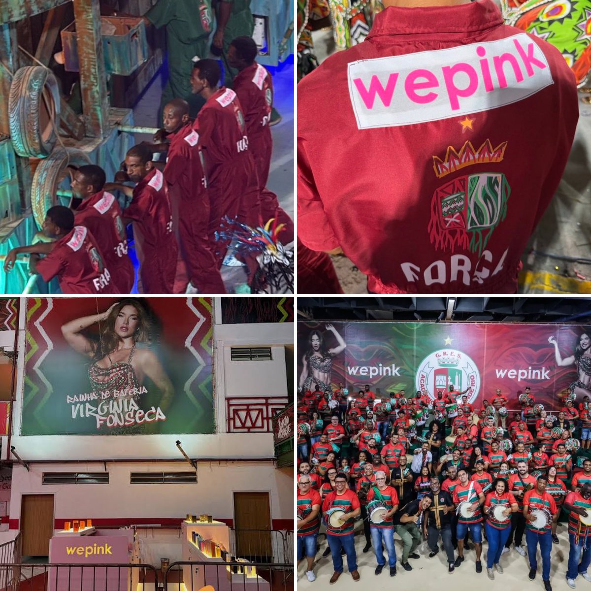 Acho que ficou meio óbvio que a Virgínia ser a rainha de bateria da Grande Rio foi apenas uma ação gigantesca de marketing da marca dela, né? Nunca foi sobre o Carnaval. 

Tiveram ativações da WePink na quadra da escola durante os ensaios, com lançamento de perfume da marca com a