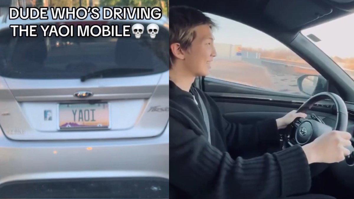 Look at Namjoon driving the Yaoi mobile