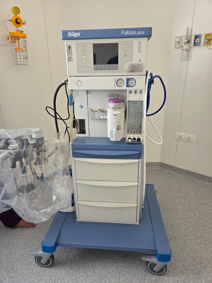 Globalmed2002's tweet photo. Installation complete.

Dräger Fabius Plus Anesthesia Workstation now live at RNH Hospital, Nagpur — commissioned by our Senior Engineer Manohar Jadhav.

Global Medicare Systems | Authorized Dräger Partner DM for hospital equipment solutions.

#DrägerFabiusPlus #MedicalEquipment https://t.co/RBgREZJ4cV
