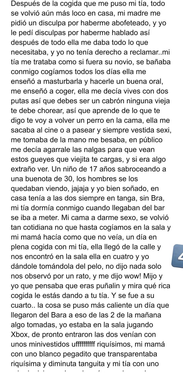 RelatosedgarS's tweet photo. Relato número 164 
✨El machito de la casa🔥 
Mi tia y mi madre me enseñaron a coger✨ 
Otra complacencia. https://t.co/SD7IbnbxnG