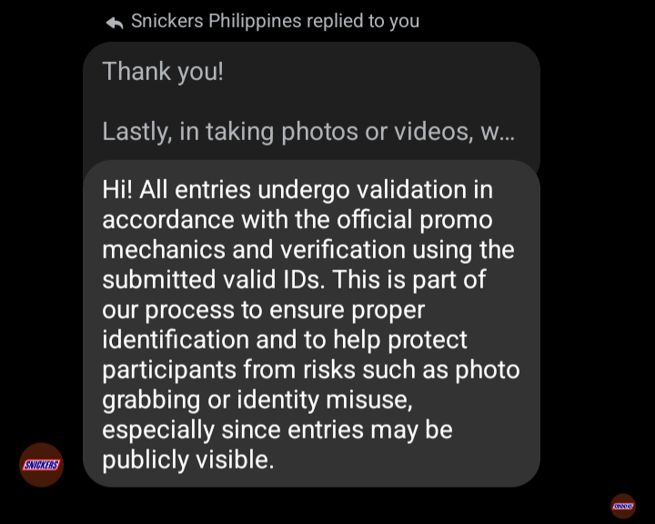 elo! since madami akong nakikitang questions kung pwede bang half face/nakatakip mukha or side view sa entries (at bilang introvert), napatanong na ako kay snickers ph and eto sagot nila 

 #SNICKERSwithMINGYU