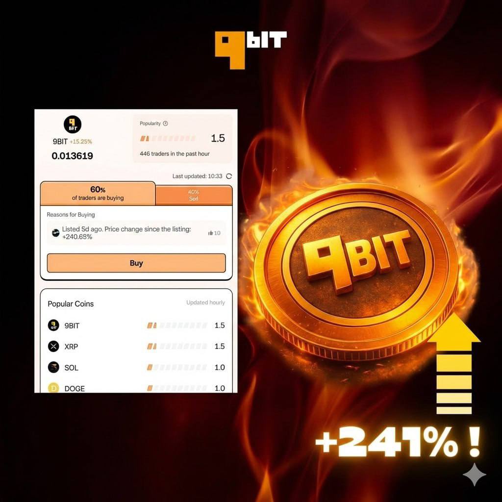 opportunity to all traders and GameFi contributoors 👀 $9BIT live on ...