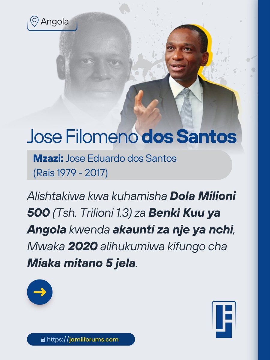 JamiiForums's tweet photo. Baadhi ya Watoto wa Wakuu wa Nchi ambao walikutana na changamoto za Kisheria na nyinginezo mara baada ya Wazazi wao kuondoka au kuondolewa madarakani Barani Afrika.

Zaidi tembelea https://t.co/obcL5lpKGZ

#JamiiForums #Governance #UtawalaBora #Accountability

Inaendelea kwenye comments👇👇