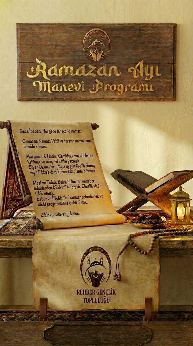 ❝Ramazan ayı, insanlara yol gösterici, doğrunun ve doğruyu eğriden ayırmanın açık delilleri olarak Kur'an'ın indirildiği aydır.❞ (Bakara, 185)

#ramazan #rehbergençlik #Ramadan
#رمضان_كريم