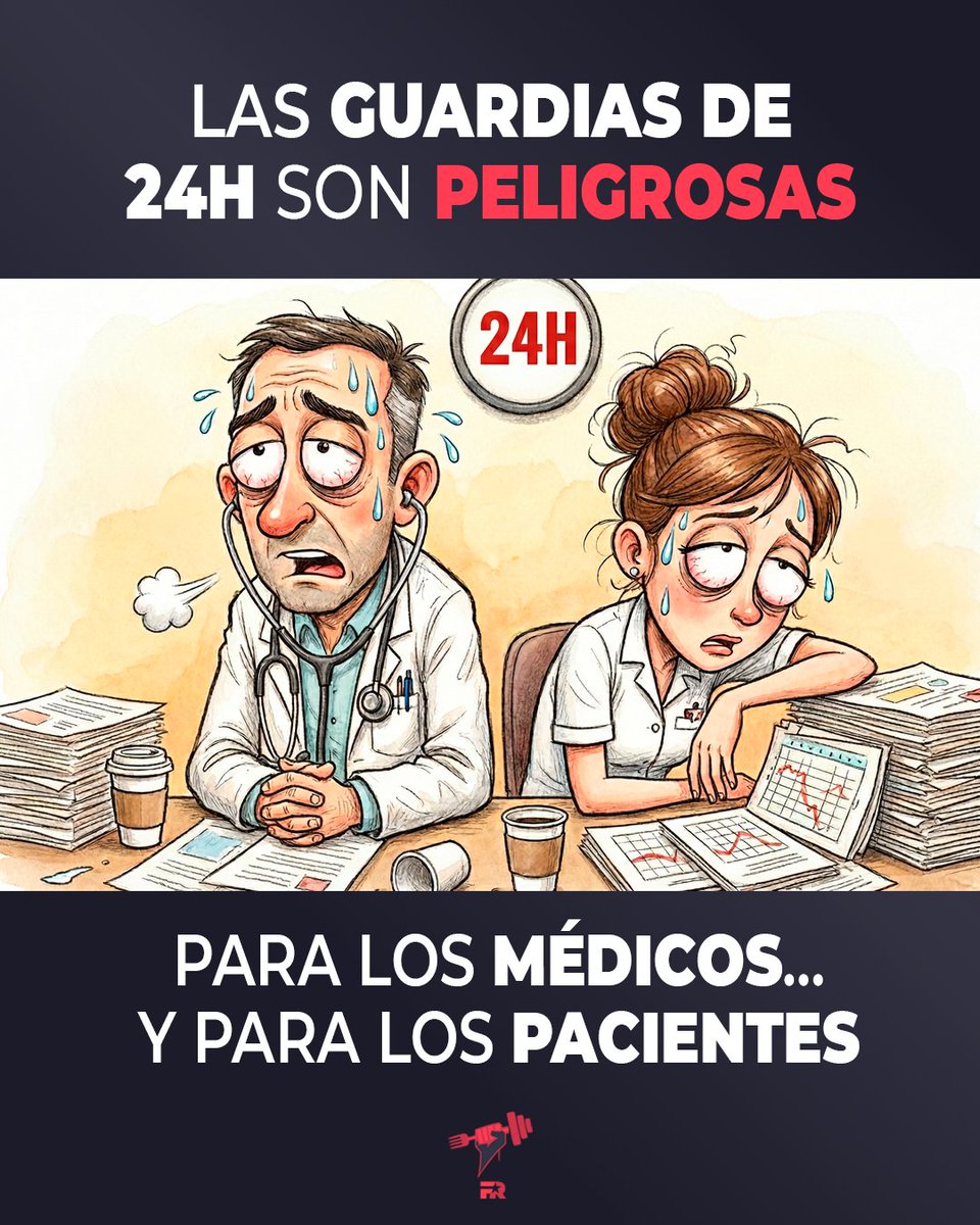 Las guardias de 24h en profesionales sanitarios deberían desaparecer.

Por su salud, y por la de sus pacientes.