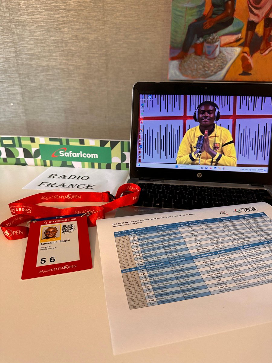 Jason_Sagini's tweet image. My first tournament coverage of the year 2026 is golf ⛳️ ... The Magical Kenya Open part of the DP World Tour 🌎 

Stay tuned for African stories in this tournament. Via @RFI_Sw

Here we go!!! God with us 🙏 #MKO2026 #MagicalKenyaOpen #WalkWithSagini