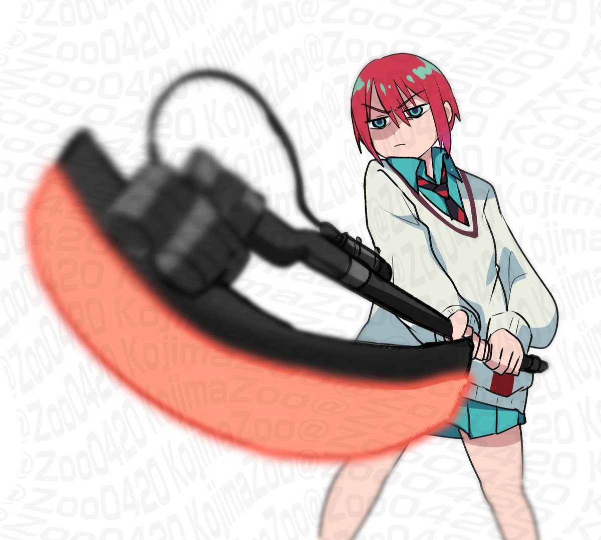 一周回って元ネタの元ネタ側なんだよな、斧を構える㋮チュ(この立ち方の本当の本当の初出ってどのアニメなんだ？)