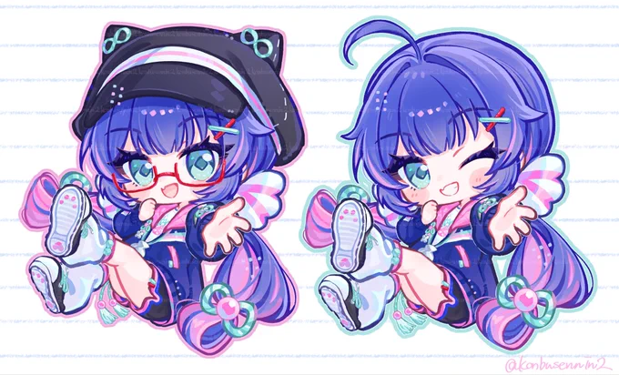ハチスケ様からのご依頼で音街ウナちゃんSDイラストを制作させていただきました!! 茜ちゃん、詞音ちゃんとの掛け合いがとても楽しい動画と共にイラストも楽しんで頂けたら幸いです!