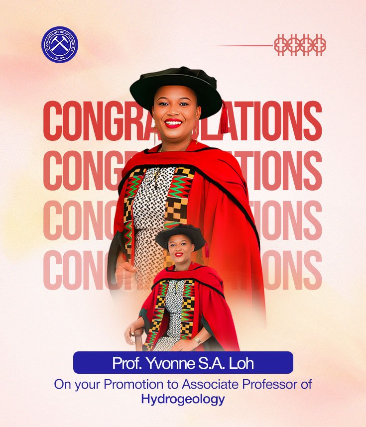 GhIG_1's tweet photo. The Ghana Institute of Geoscientists congratulates Prof. Yvonne Loh, Patron of the GhIG UG Chapter, on her promotion to Associate Professor of Hydrogeology. This reflects her dedication to teaching, research, and advancement of geoscience.
Congratulations Prof. Yvonne Loh. 👏🏽🎉 https://t.co/aP5hMhXuax