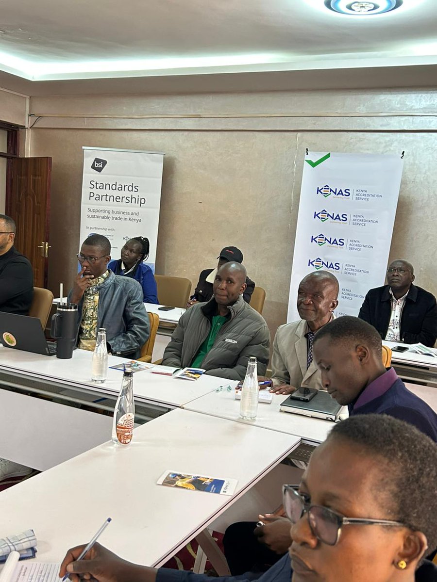 KENASgoke's tweet photo. KENAS is currently conducting an Accreditation Awareness Workshop for the tea sector, supported by BSI Group’s Standards Partnership, at Sunshine Hotel Kericho.

The workshop brings together key stakeholders in the tea value chain to deepen understanding of accreditation and its role in enhancing quality, safety, and global competitiveness.

Through this engagement, participants are gaining insights into internationally recognized standards, conformity assessment, and best practices that help tea producers and processors access new markets while strengthening consumer confidence.

This initiative reflects KENAS’ continued commitment to promoting a culture of quality and supporting Kenya’s tea sector to meet international requirements, ultimately driving trade and economic growth.
#KENAS #Accreditation #QualityInfrastructure #TeaSector #Standards
@WalterOngeti @DrJumaMukhwana @MITIKenya @IndustryKE