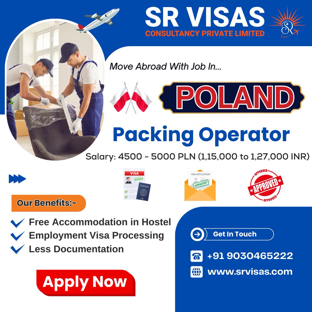 sr__visas's tweet photo. Immediate Requirement – Poland Work Visa
Apply Now &amp; Start Your Career in Abroad! 🌍
Available Positions is Packing Operator.

#jobopportunity #workabroad #jobs #workvisa #visaservices #workpermit #jobsabroad #workvisa #visaassistance #workvisasupport #visaagents #visaservices https://t.co/Ixub6qWTLt