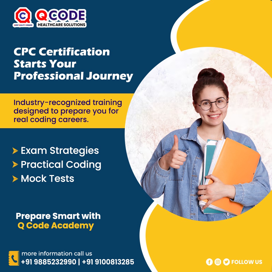 qCodeacademy_'s tweet photo. CPC Certification Starts Your Professional Journey🚀
Industry-recognized training built for real coding careers.
✔ Exam Strategies
✔ Practical Coding
Prepare smarter with Q Code Academy and step confidently into the tech industry.
#CPCCertification #CodingCareer #MedicalCoding https://t.co/KWKxMyVnwr