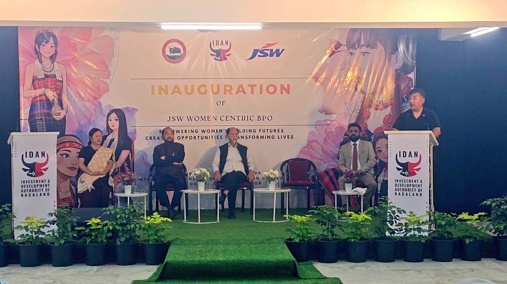 Happy to accompany Hon’ble Chief Minister Dr. <a href="/Neiphiu_Rio/">Neiphiu Rio</a> at the inauguration of the <a href="/TheJSWGroup/">JSW Group</a> Women Centric BPO at the Integrated Business Hub &amp; Innovation Centre, Dimapur.

This initiative marks a meaningful step towards expanding opportunities for our women, opening doors