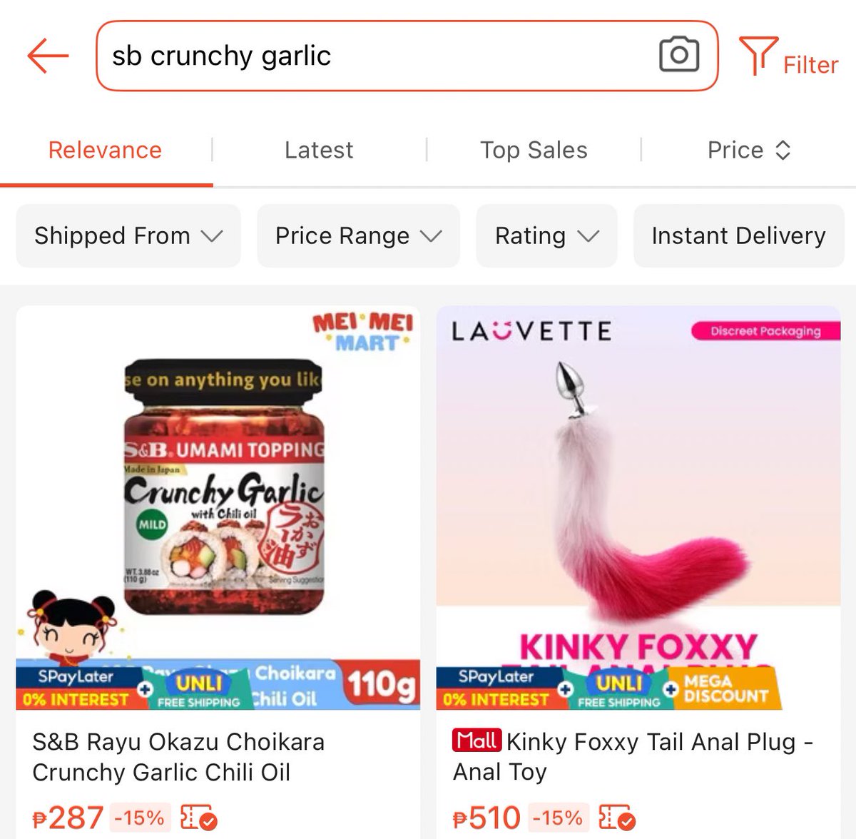 I just want to get garlic chili crisp..
Why is this here..