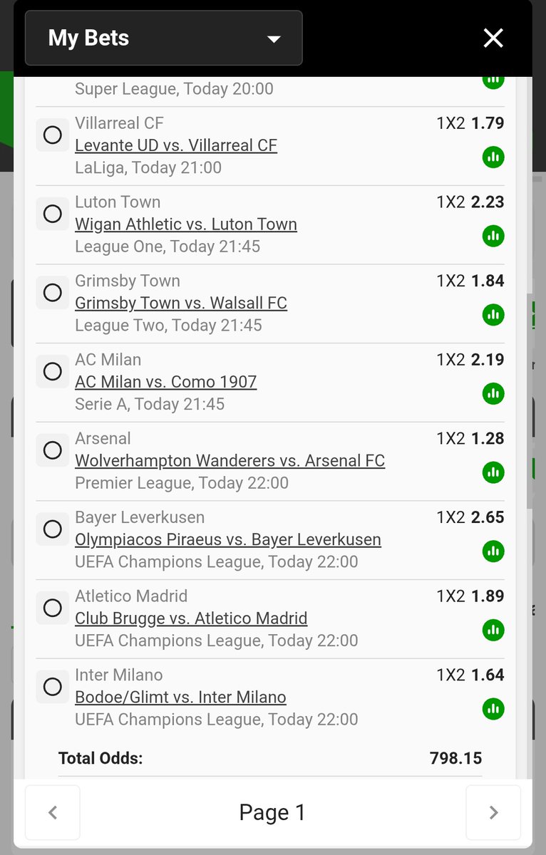Mangwecha's tweet photo. BW3D60D6AA>>700 odds🎯
BW3D60F373>>335 odds🎯
BW3D60C13B>>230 odds🎯
BW3D60BBEC>>137 odds❤️
BW3D60AFFB>>100 odds📌
BW3D60E57A>>32 odds
BW3D60CF28>>30 odds
BW3D60FCBE>>25 odds
BW3D60EB73>>10 odds💥
#Betwaycodes
Today's champions league⚽⚽ https://t.co/kgeU8GBNz6