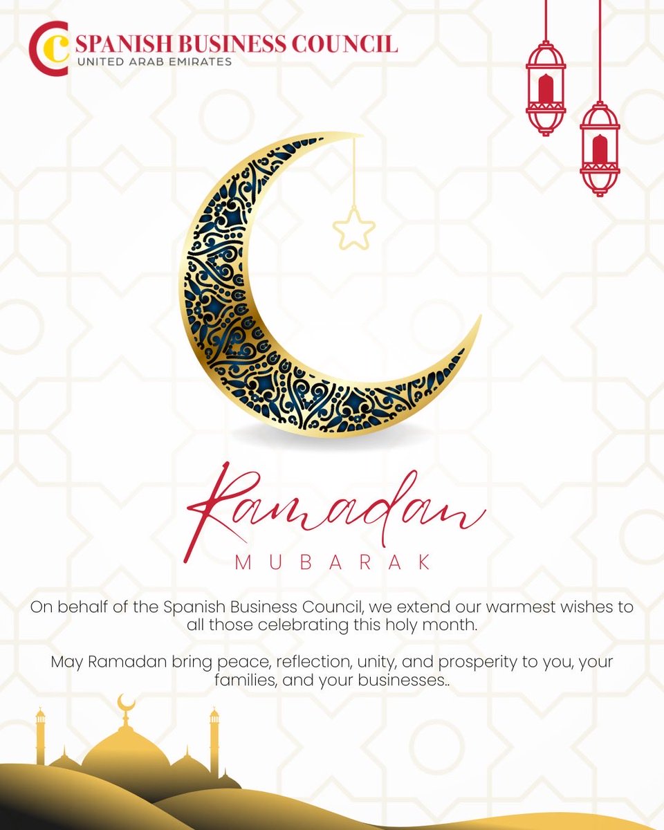 Ramadan Mubarak 🌙🕌✨

The Spanish Business Council wishes you a month of peace, prosperity, and reflection.

#ramadan #ramadanuae #spanishbusinesscouncil