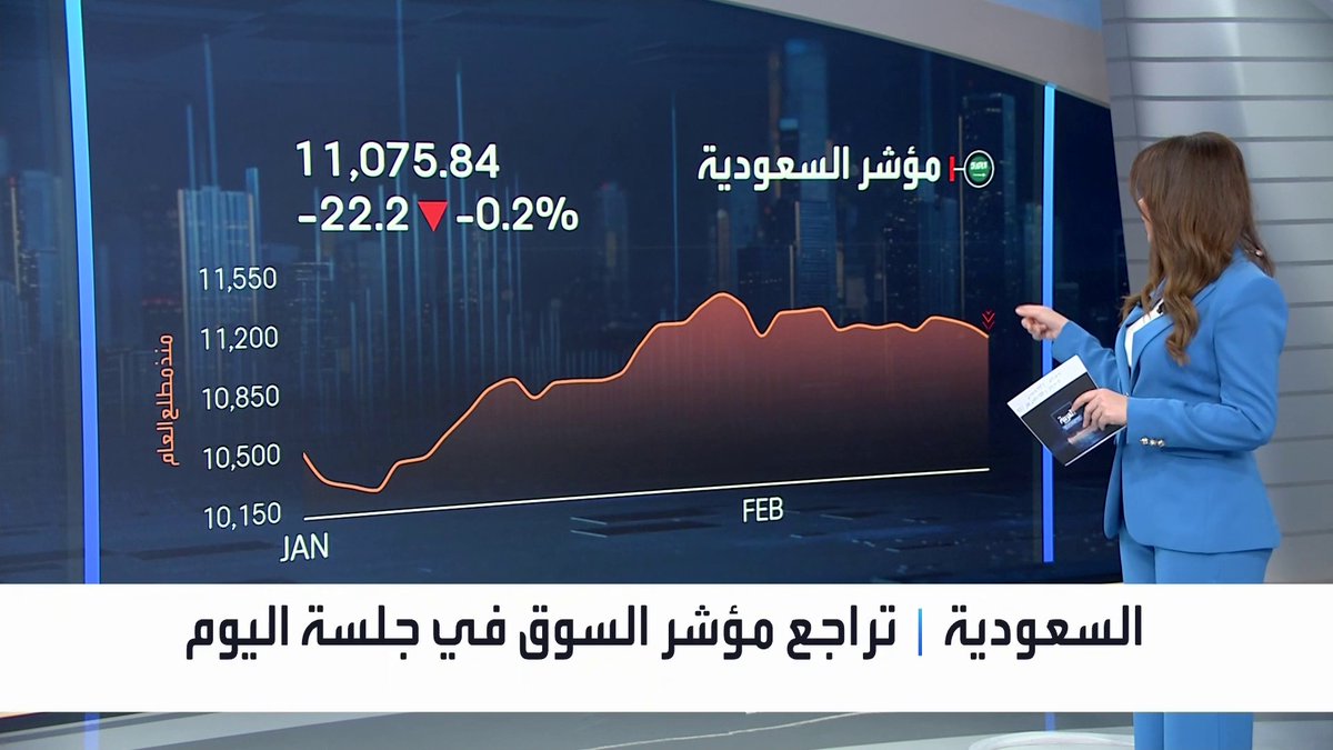 تراجع مؤشر سوق الأسهم السعودية خلال جلسة اليوم. صافي الربح السنوي لـ stc قفز بـ 12.5% عند استبعاد البنود غير المتكررة. لجام للرياضة توزع أرباحا بواقع 93 هللة للسهم عن الربع الرابع نبض السوق _Business 