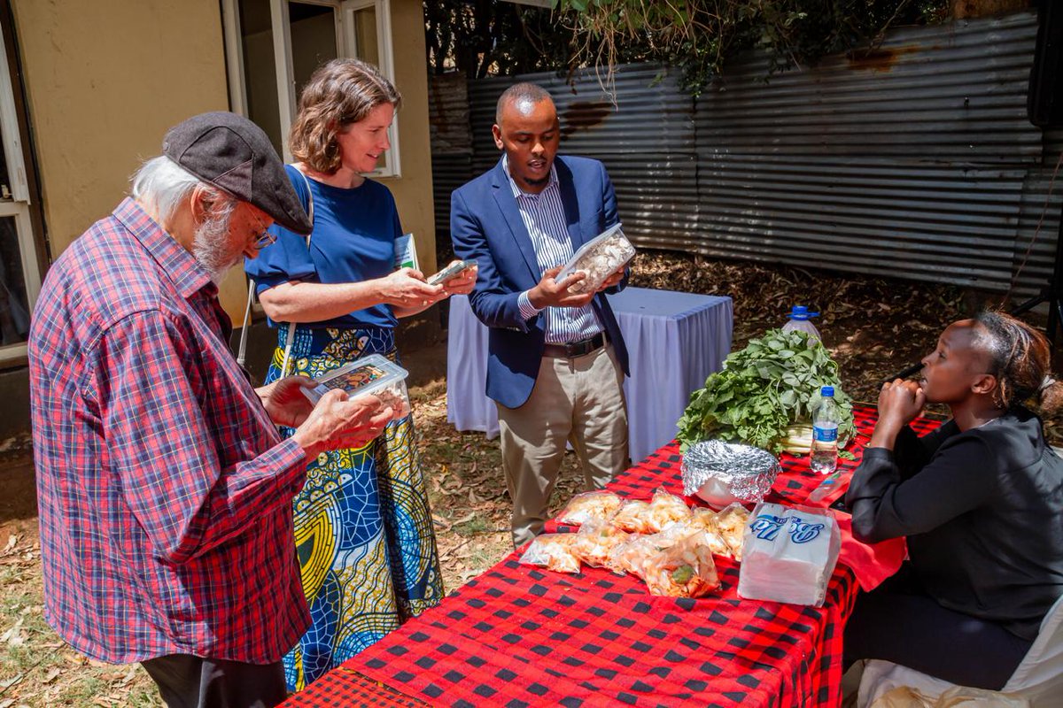 MazInstitute's tweet photo. Pamela Gordon, Deputy Head of Cooperation at @CanHCKenya joined our NEFSALF forum &amp; awarded certificates to our newly trained farmers. She also purchased a variety of their products, boosting their income for the day &amp; motivating them to produce more.
@CanadaDev @RooftopsCanada https://t.co/rHqhGogmHX