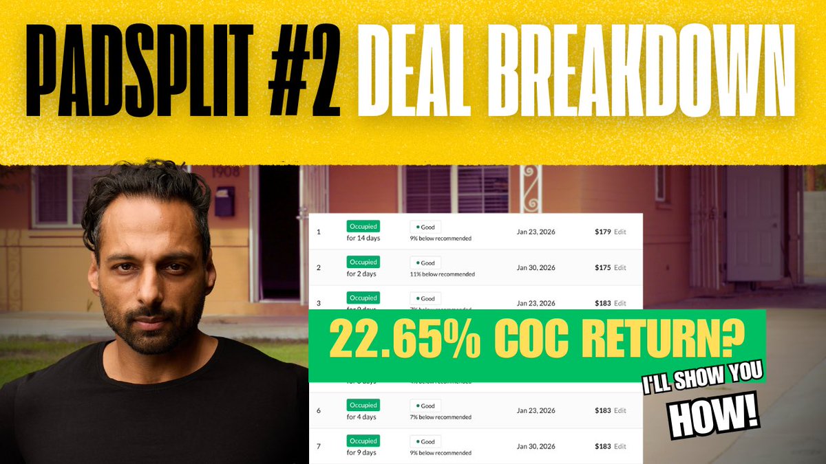 PadSplit Deal Breakdown, Subto Terms, $5,452 per month...what about expenses? youtu.be/efNkCu_xUsc?si…