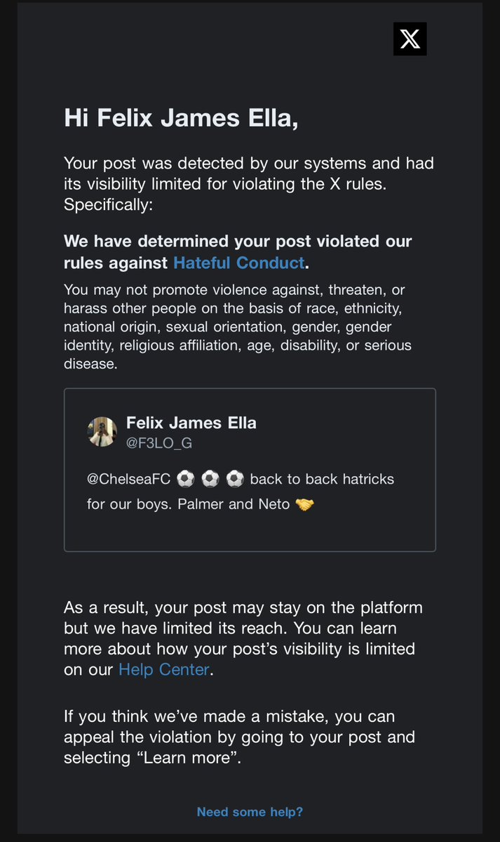 X <a href="/Support/">Support</a> my impressions suddenly dropped after a post was flagged. I believe it was a mistake as it wasn’t harmful or vulgar. Please review and lift any visibility restriction. Thank you.