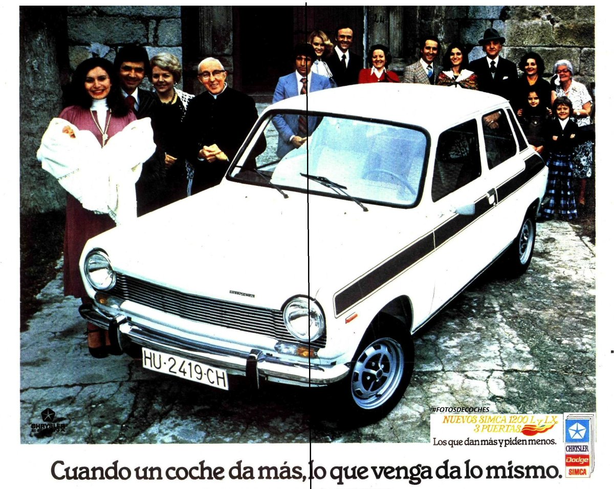 Raul_Olivan's tweet image. Inicio de la cuaresma y este #Simca1200. En 1977 desde 215.600 ptas f.f. #SIMCA "Los que dan mas y piden menos" #FotosDeCoches