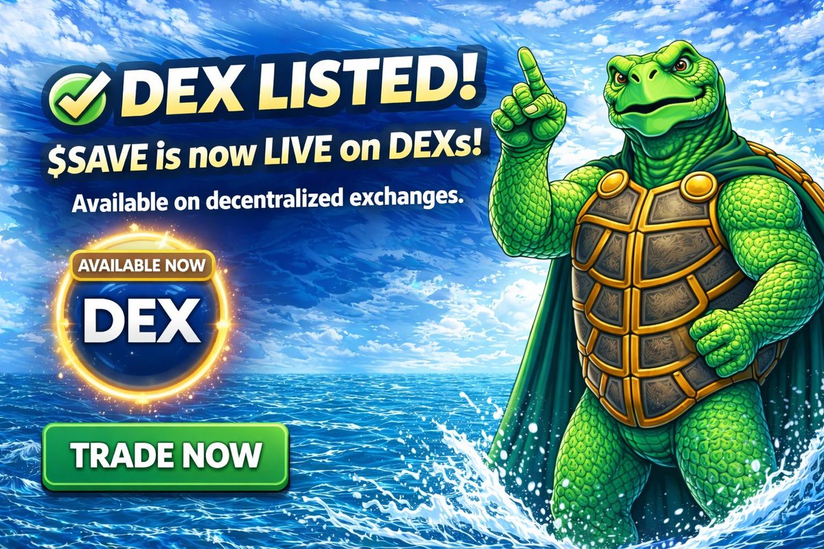 <a href="/Cointelegraph/">Cointelegraph</a> What you’re seeing with $SAVE is discipline.
Balanced supply. Strong holders. Clear direction.
That’s how <a href="/OceanSave_2025/">OceanSave</a> is building.
Website: oceansave.org
CA: 5TwPKDtb1xhLDCrDqyCJgK6b1tt8LFuucTu8nh6J1UyB
#SAVE #OceanSave #Crypto #Solana #Web3 #CommunityFirst