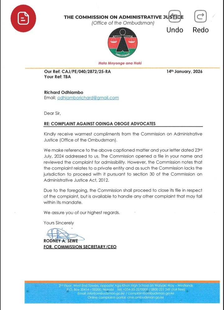 ritchie_kama's tweet photo. @StandardKenya Atleast @KenyasOmbudsman made it clear why they can't handle my complaint https://t.co/r3849C93XB