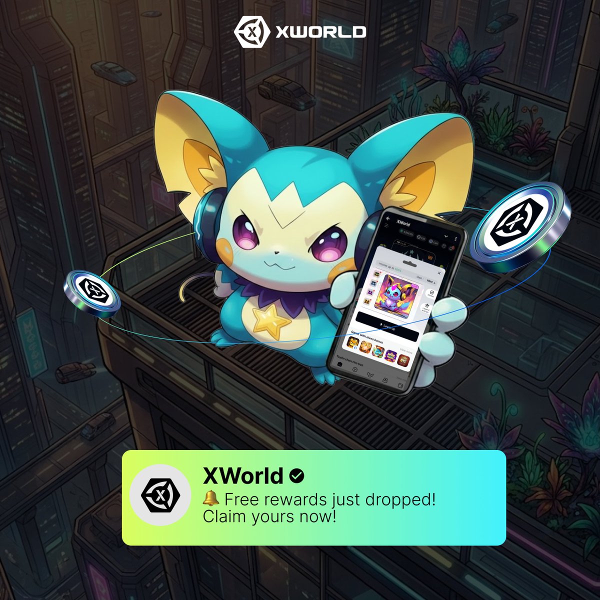 xworld_ai's tweet photo. 🌞 GM XWorlders!
⚡️ Don’t let your X Sprite idle. Grab your daily loot and power up now!

💰 FREE GIFT: Up to 10,000 $BUILD waiting inside the Treasure Chest. Just log in, run your quests, and earn it your way
⚡️ MINE & GROW: Tap “Mining” to stack Agent Tokens
📌 Pro tip: More tokens = higher AP = better chances for airdrops, whitelists, and future perks
💵 LAST HASH POWER: Share 11,000+ $WORLD by grabbing hash power from: Celivian™ - HAMSAVE - MeowBlast™ - KAIROS

🎁 Get it now 👉 https://t.co/e6lZhyuJHt

#XWorld #AIAgent #XSprite #Web3Gaming #BUILD #AgentTokens #LastHashPower
